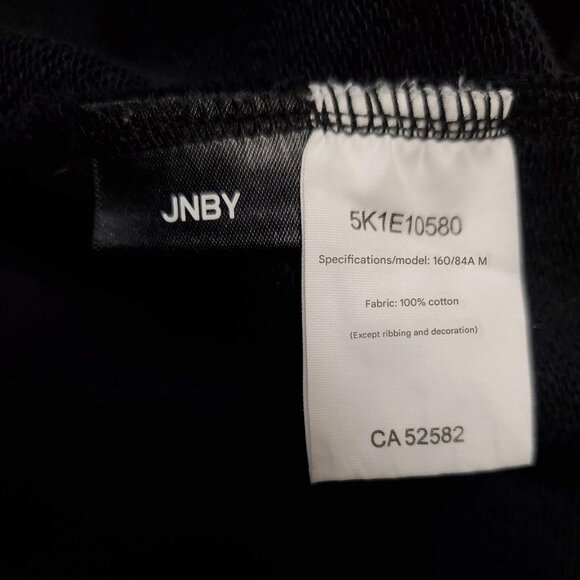 Black Distressed Green Gold Cutout Inset Ribbing Sweater Unisex JNBY - Picture 8 of 10